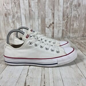 Converse Chuck Taylor All Star Low Top White Canvas Sneakers Womens 7 W7652